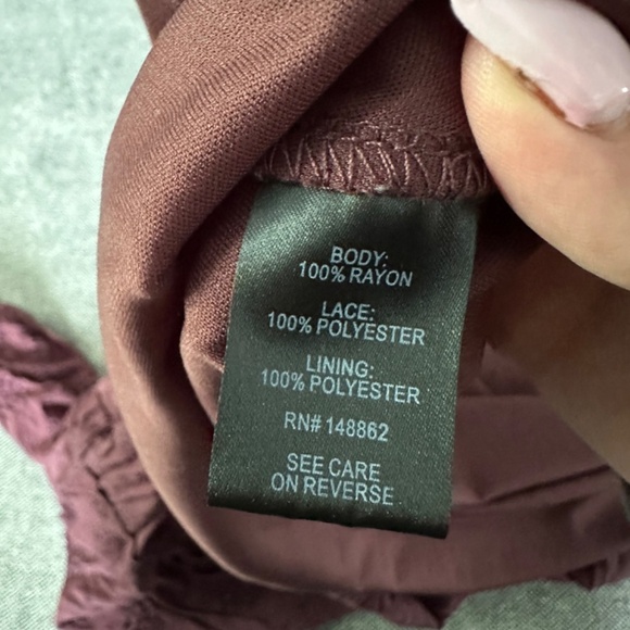 size 2 Torrid Women Plus Boho Mini Eyelet Challis Long Sleeve Shirt Dress - Picture 7 of 8